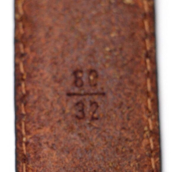 Fossil BROWN GENUINE LEATHER 1 1/8"Wd STITCH DRESS CASUAL MEN'S BELT 32/80 (X37 - Picture 14 of 16